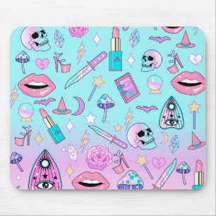 Tapis De Souris Motif en pastel Girly de Goth de sorcière