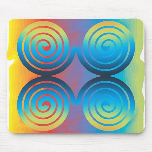TAPIS DE SOURIS MOTIF EN SPIRALE (Devant)