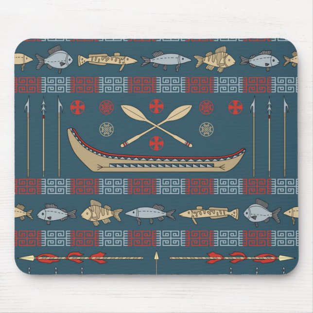 Tapis De Souris Motif ethnique de pêche (Devant)