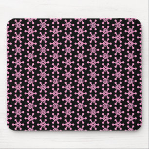 Tapis De Souris Motif étoile - rose sur noir