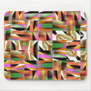 Tapis De Souris Motif fait de tuiles abstraites de couleur