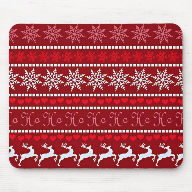 Tapis De Souris Motif Festif Noël Snowflake (Devant)