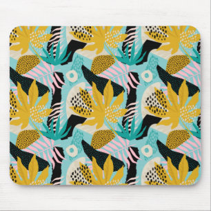 Tapis De Souris Motif Feuille de la forêt tropicale tropicale