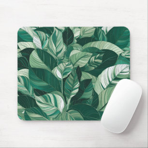 Tapis De Souris Motif Feuille vert moderne