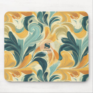 Tapis De Souris Motif feuille vintage inspiré par Paisley (1)