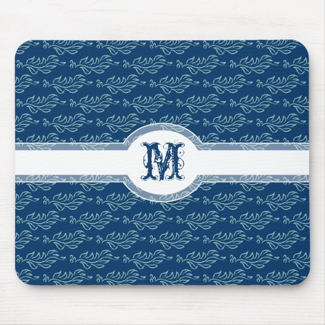 Tapis De Souris Motif feuillu élégant d'arts et de métiers de (Devant)