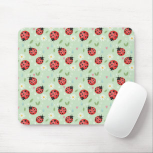 Tapis De Souris Motif Fleur de coccinelle