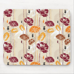 Tapis De Souris Motif floral 4 d'élégance abstraite