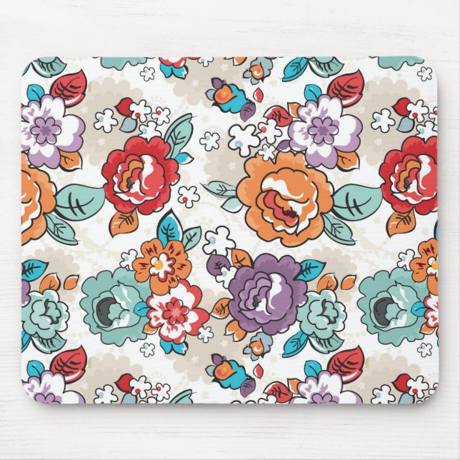 Tapis De Souris Motif floral 5 d'élégance abstraite (Devant)