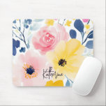 Tapis De Souris Motif Floral Aquarelle moderne<br><div class="desc">Belle illustration de style aquarelle.</div>