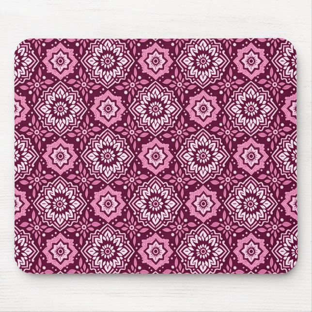 Tapis De Souris Motif floral chic boho dynamique (Devant)