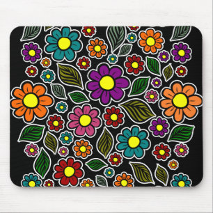Tapis De Souris Motif floral coloré de la nature
