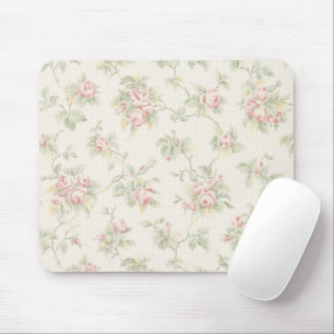 Tapis De Souris Motif floral Cottagecore rose rose vintage