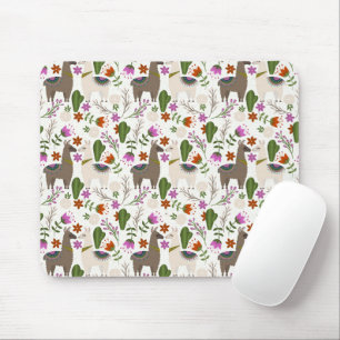 Tapis De Souris Motif floral de cactus d'alpaca Amateur d'animaux