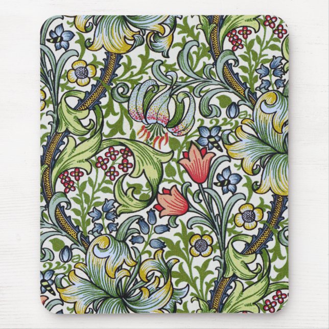 Tapis De Souris Motif floral de chintz de lis d'or de William (Devant)
