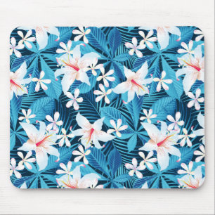 Tapis De Souris Motif floral de ketmie tropicale