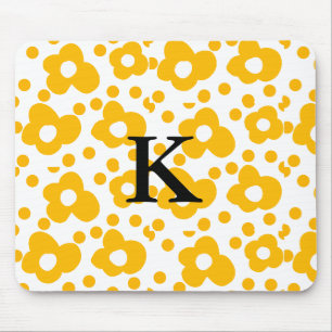 Tapis De Souris Motif floral de marguerite blanc jaune ajouter mon