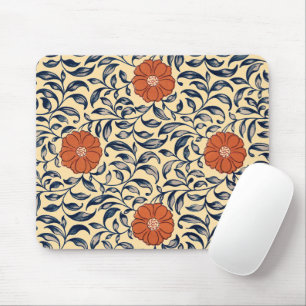 Tapis De Souris Motif floral de pivoine chinoise Art nouveau vinta