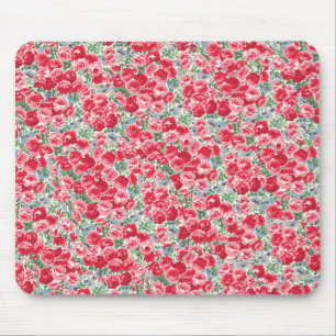 Tapis De Souris Motif floral de rose rouge vintage