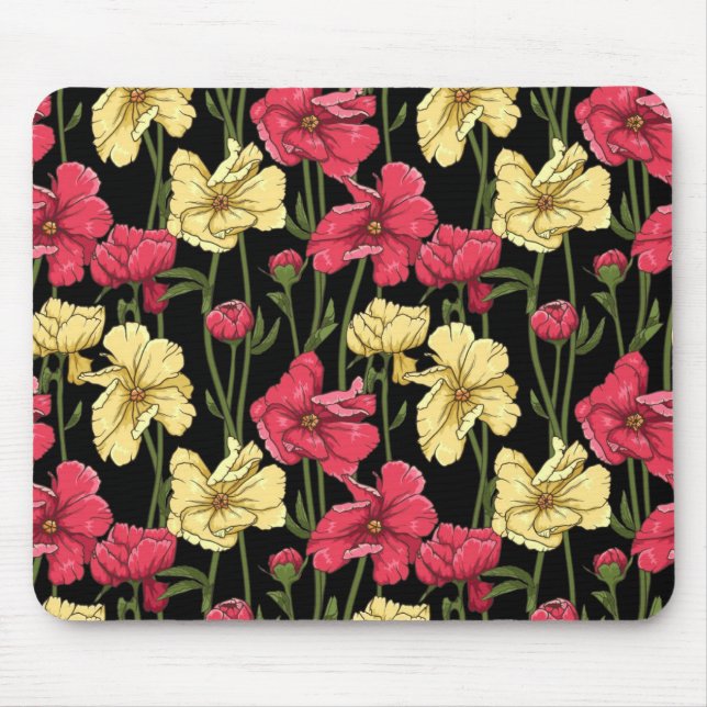 Tapis De Souris Motif floral élégant 2 (Devant)