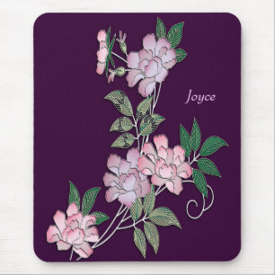 Tapis De Souris Motif floral élégant de pivoines sensibles avec 