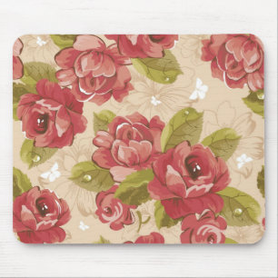 Tapis De Souris Motif floral élégant vintage Mousepad