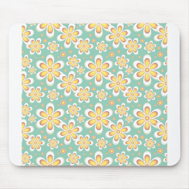 Tapis De Souris Motif Floral Fleurs sans joint (Devant)