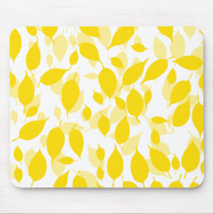 Tapis De Souris Motif floral jaune décoratif