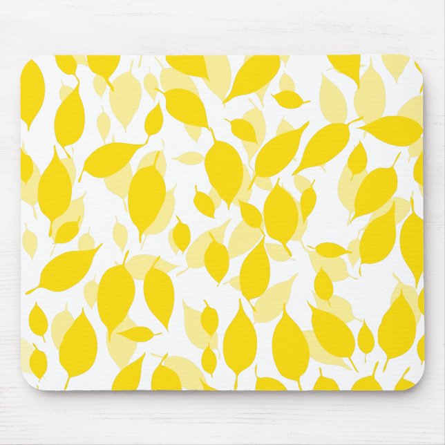 Tapis De Souris Motif floral jaune décoratif (Devant)