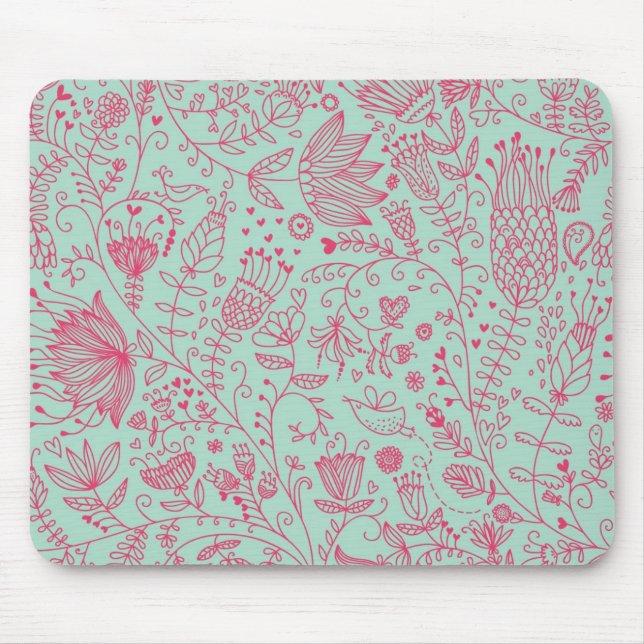 Tapis De Souris Motif floral mignon d'été (Devant)