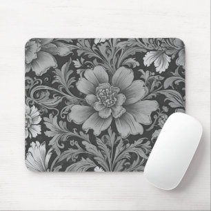 Tapis De Souris Motif floral monochrome vintage