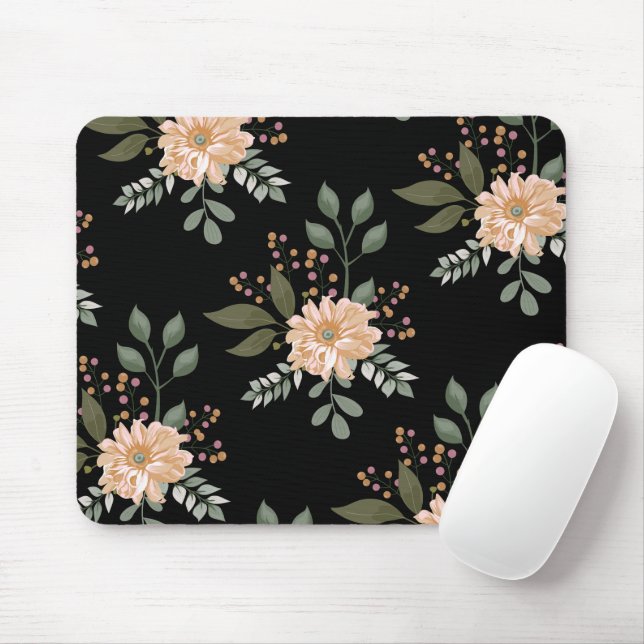 Tapis De Souris Motif floral Mousepad (Avec souris)
