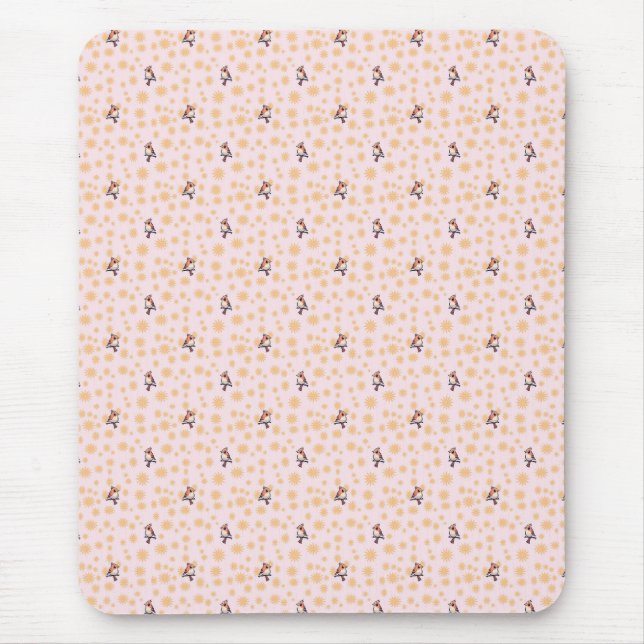 Tapis De Souris Motif floral oiseaux (Devant)