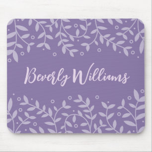 Tapis De Souris Motif Floral Pauple Minimaliste Personnalisé