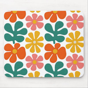 Tapis De Souris Motif floral rétro des années 70