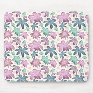 Tapis De Souris Motif floral rose aquarelle doux    Papier peint