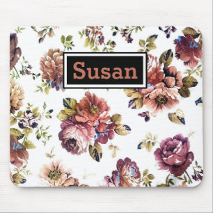 Tapis De Souris Motif floral vintage Mousepad