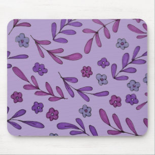 Tapis De Souris Motif floral violet