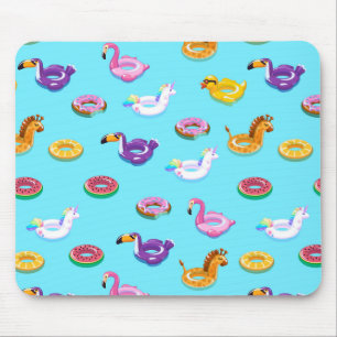 Tapis De Souris Motif flottant de la piscine d'été