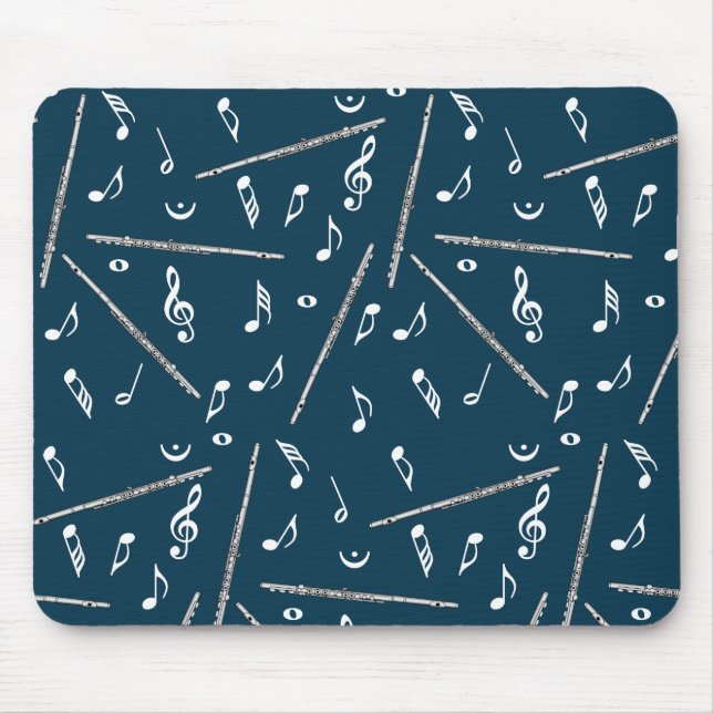Tapis De Souris Motif Flute Music Note (Devant)