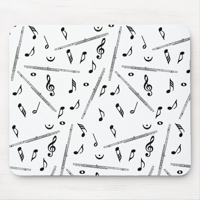 Tapis De Souris Motif Flute Music Note (Devant)