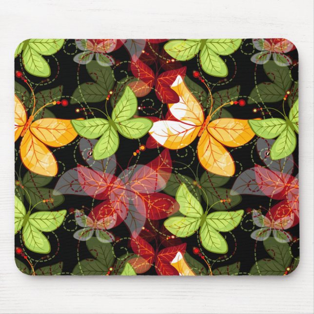 Tapis De Souris Motif foncé d'automne (Devant)