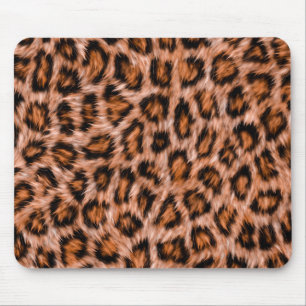 Tapis De Souris Motif Fourrure Marron Chat Léopard Jaguar