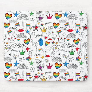 Tapis De Souris Motif Gay pride Doodle