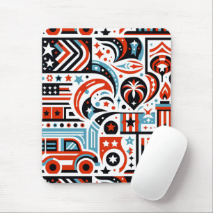 Tapis De Souris Motif Génératif du 4 Juillet