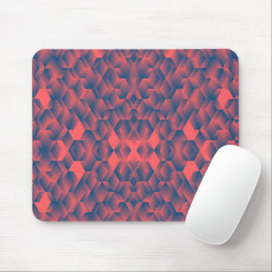 Tapis De Souris Motif géométrique abstrait avec des teintes rouges