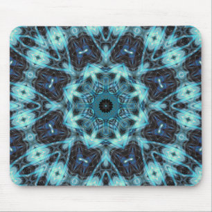 Tapis De Souris Motif géométrique bleu avec éclat radieux