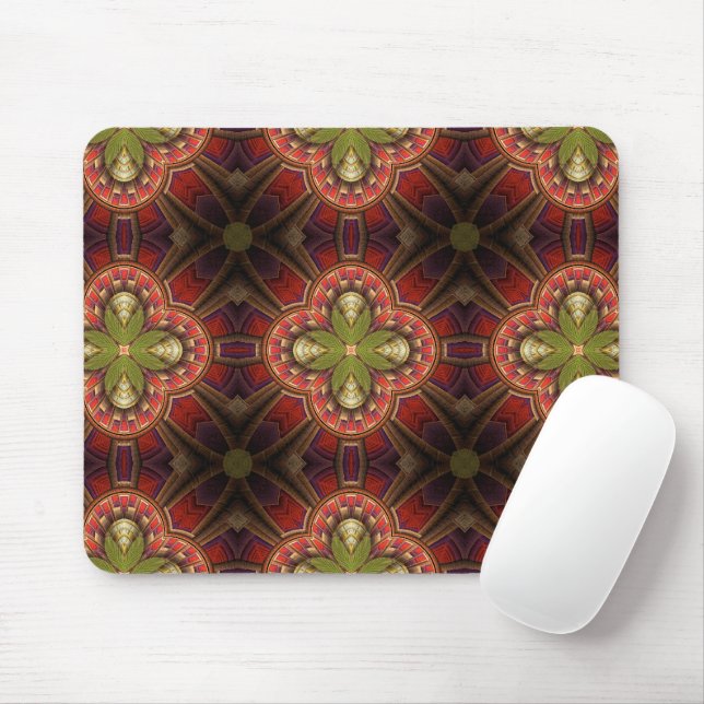 Tapis De Souris Motif géométrique coloré (Avec souris)