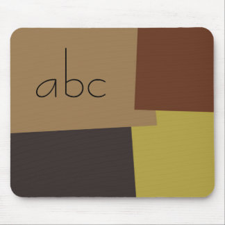 Tapis De Souris Motif géométrique couleur rétro moderne Monogramme