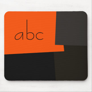 Tapis De Souris Motif géométrique couleur rétro moderne Monogramme